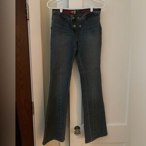 SOLD - Snap-front Denim Jeans by Guess